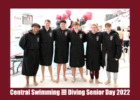Central Swim Senior Day 2022 team